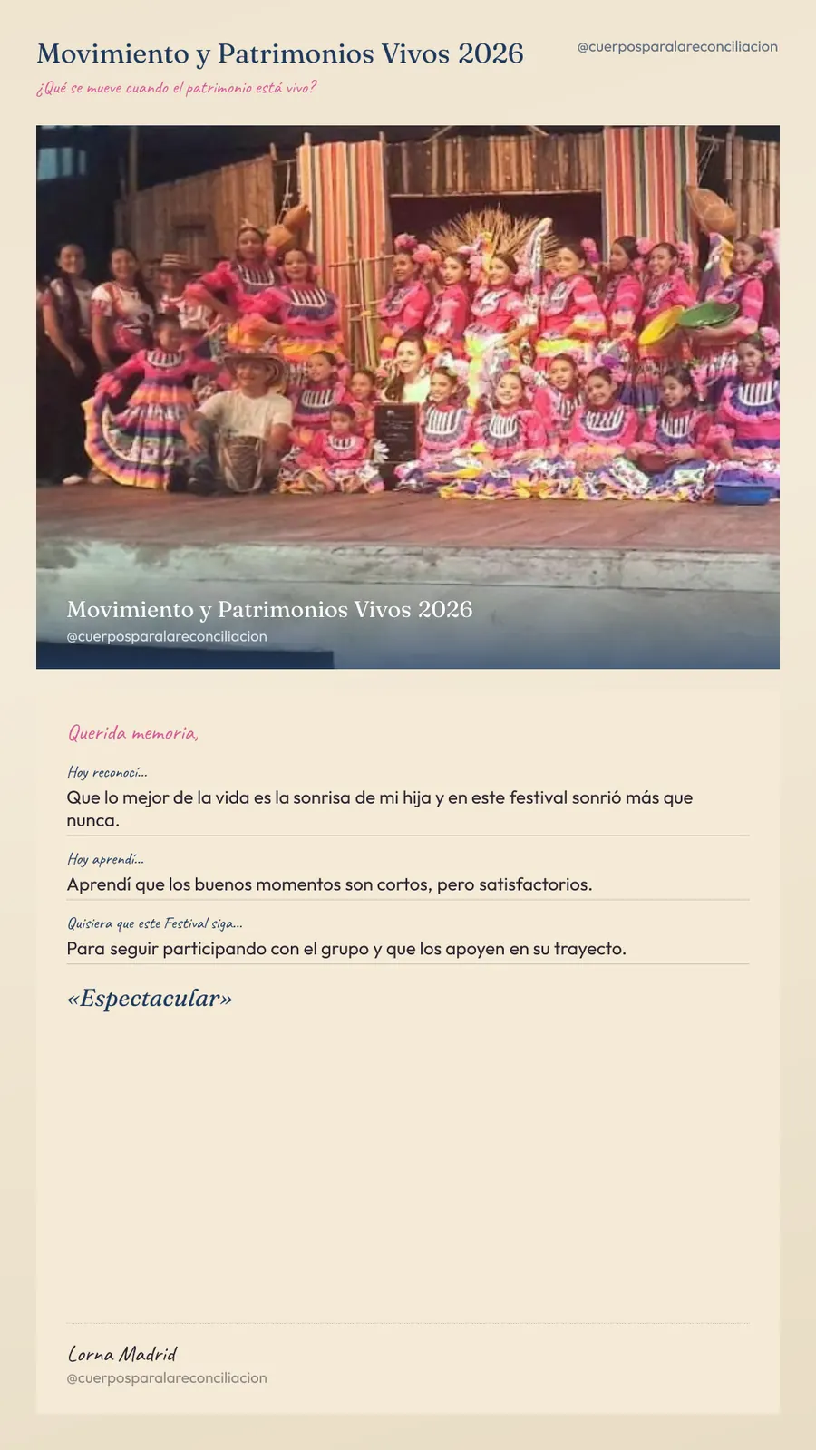 Postcard made by a festival participant
